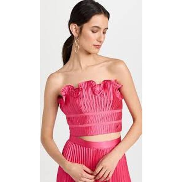 Amur Oriel Bustier Top in Dahlia Pink Fuchsia  US 2 XS NEW - Picture 2 of 10